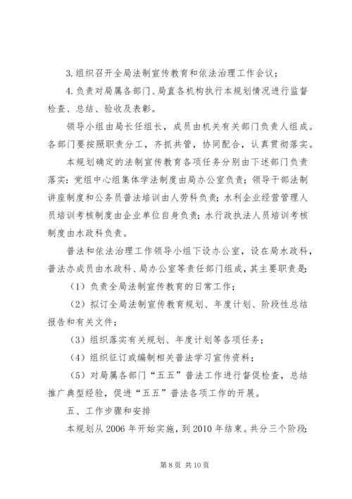 法制宣传教育和依法治理工作第五个五年规划 (5).docx