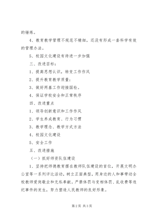 学校管理工作整改措施思想汇报.docx