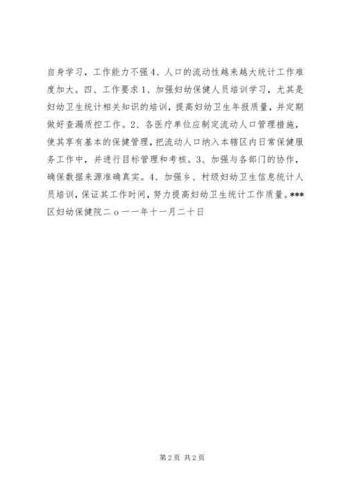 妇幼卫生年报质控自查报告 (2).docx