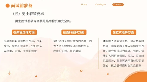 橙色简约商务面试礼仪培训PPT模板面试技巧面试