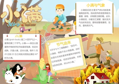 小满传统节气Word小报