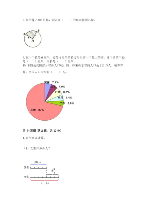 人教版六年级上册数学期末测试卷含答案【黄金题型】.docx