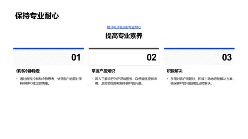 银行电话服务培训PPT模板