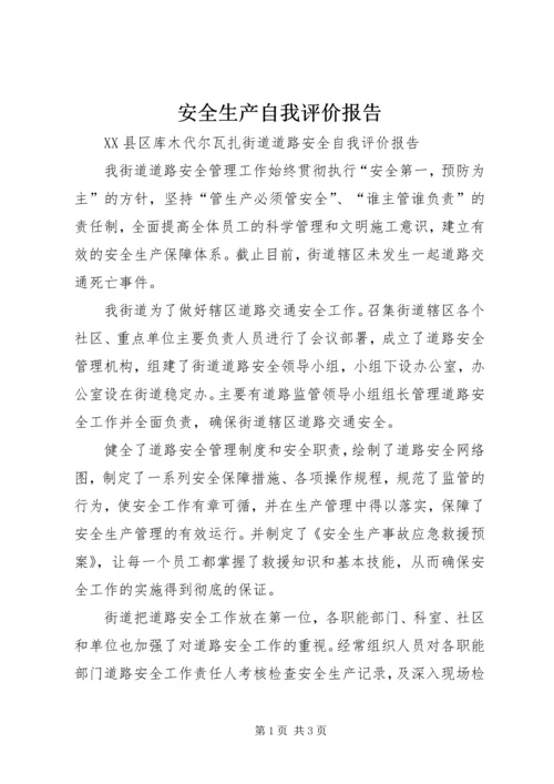 安全生产自我评价报告精编.docx