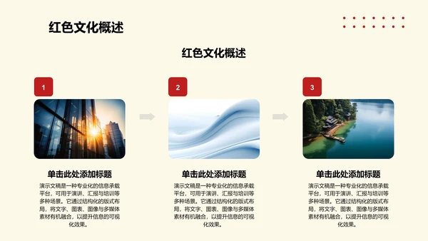 简约扁平风红色精神学习主题班会PPT模板