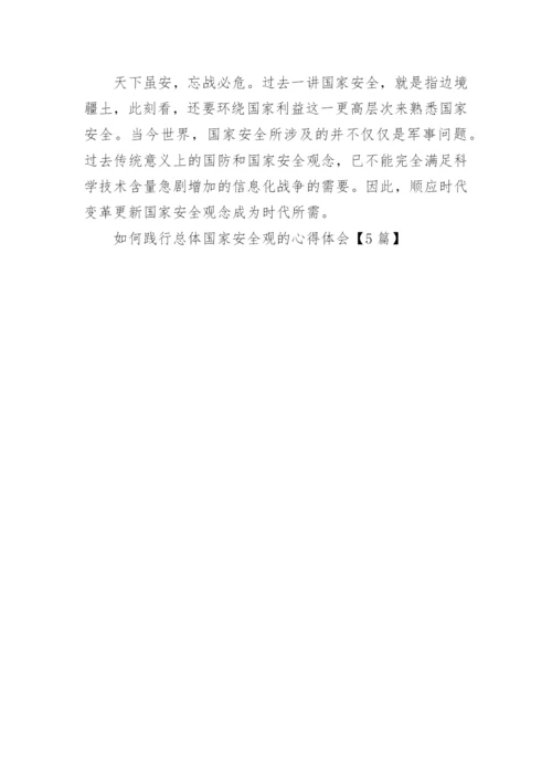 如何践行总体国家安全观的心得体会范文【5篇】.docx