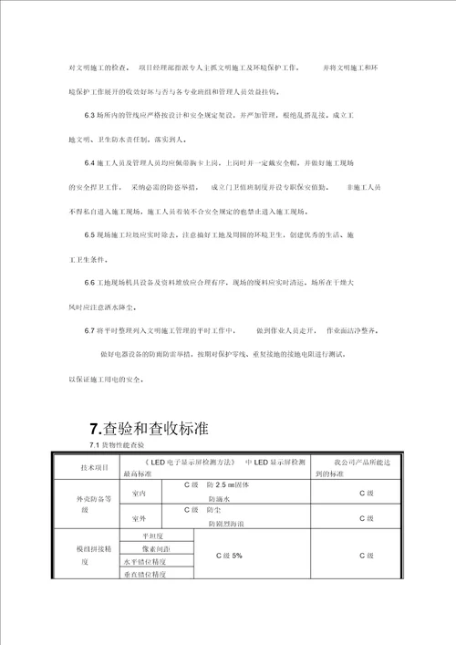 LED显示屏工程施工及质量标准