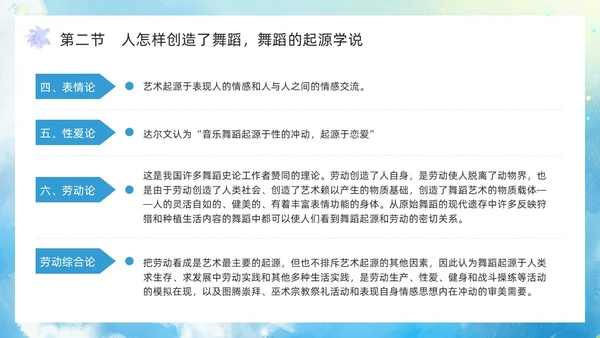 蓝色水彩风舞蹈艺术概论PPT模板