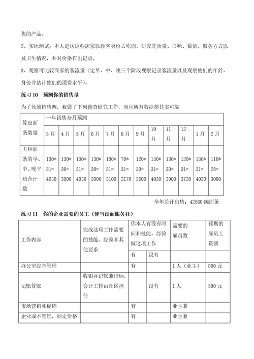 创业培训教材练习题参考答案1