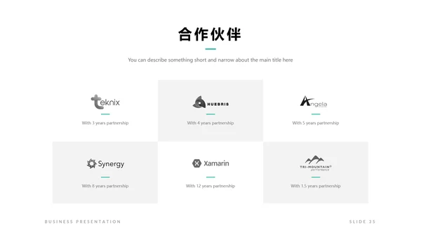 简洁设计商业计划书公司简介商务PPT模板