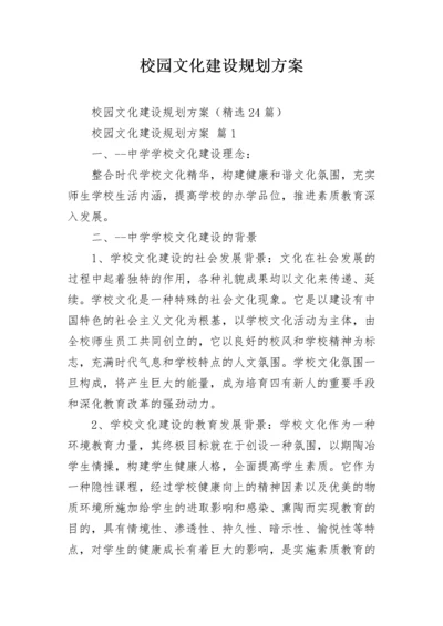 校园文化建设规划方案.docx