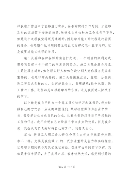 新员工入职工作心得体会范文.docx