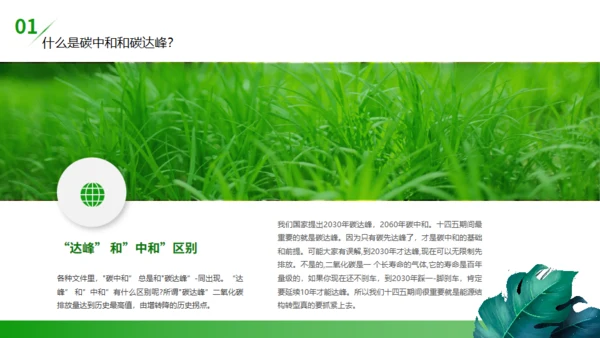 碳达峰碳中和低炭经济环境保护通用PPT模板