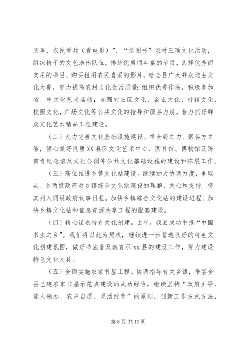 县文化广播工作情况汇报.docx