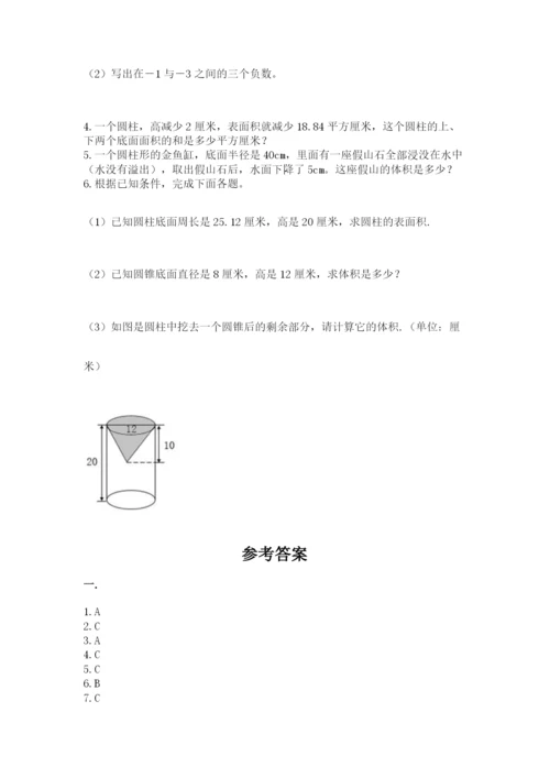 小学六年级数学期末自测题【典优】.docx