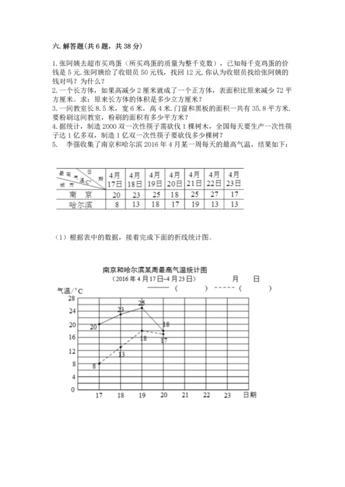 人教版五年级下册数学期末测试卷精品【达标题】.docx