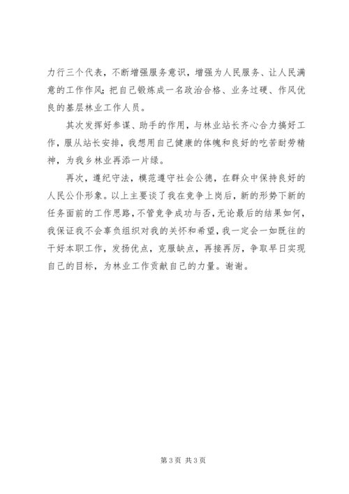 关于竞聘林业站职位的演讲稿.docx