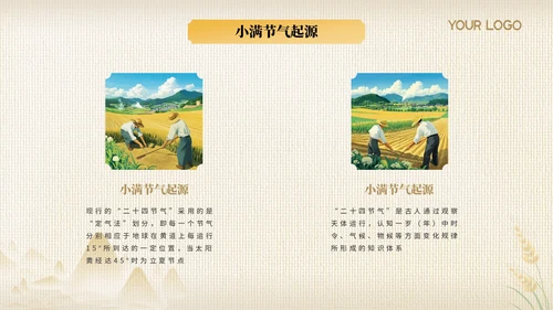 黄色节气之小满PPT模版
