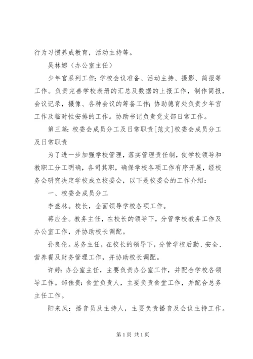 XX镇卫生院院务会成员及职责分工15篇.docx