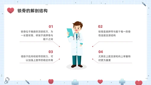 彩色水彩插画锁骨骨折护理查房企业培训PPT课件