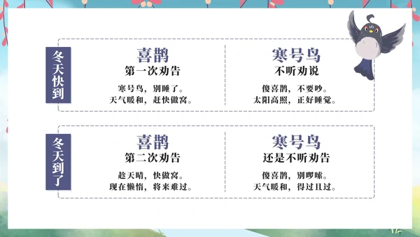 二年级上册第十三课寒号鸟PPT模板