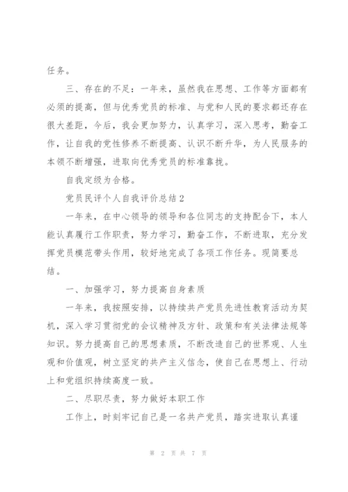 简要党员自评个人总结.docx