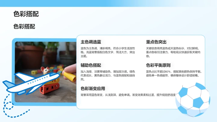 蓝色卡通风新学期小学生自我介绍PPT模板