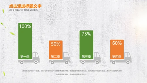 绿色有机新鲜水果水果捞果蔬PPT模板