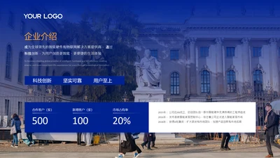 蓝色商务风图文企业介绍