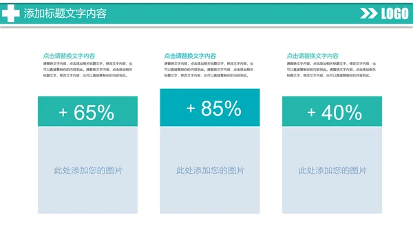 时尚扁平化医疗工作汇报医学研究PPT模板