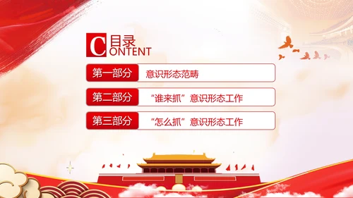 学习贯彻新时代意识形态工作党政党建党课支部团委学习教育ppt