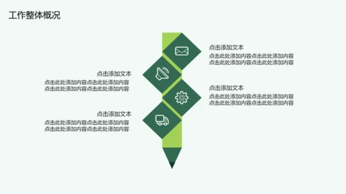 春风吹杨柳绿色季度工作总结通用PPT模板