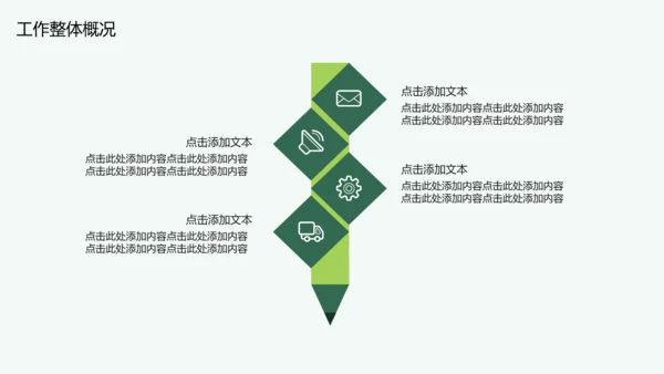 春风吹杨柳绿色季度工作总结通用PPT模板