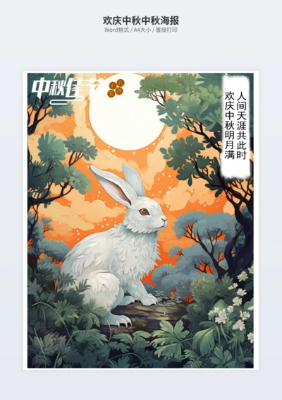 欢庆中秋中秋海报