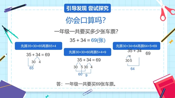 人教版三年级数学万以内的加法和减法一课件PPT模板