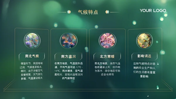 绿色中国节气之惊蛰PPT模版