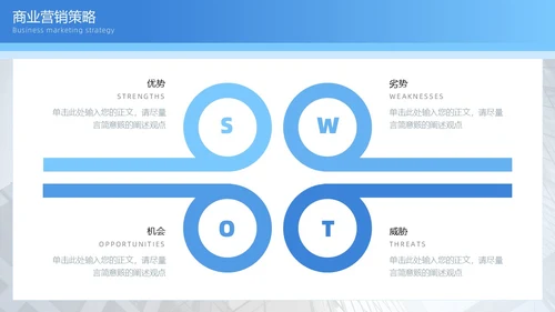 蓝色渐变简约图形商务招商引资计划书PPT模板