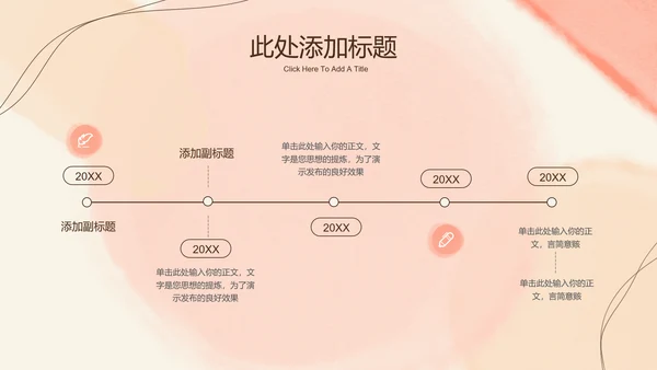粉色水彩风妇女节通用PPT演示模板