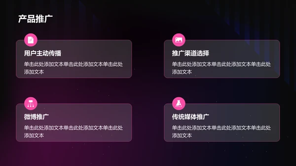 紫色炫酷渐变科技产品发布会PPT模板