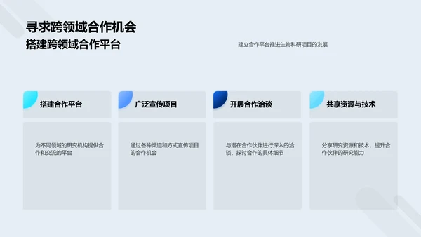 生物科研跨域合作报告PPT模板