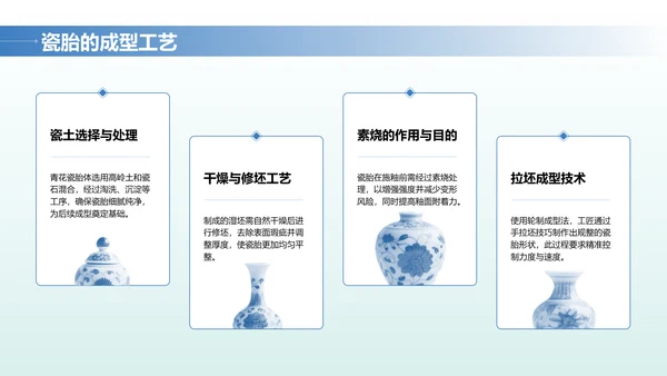 蓝色中国风文博讲座青花瓷特辑PPT模版