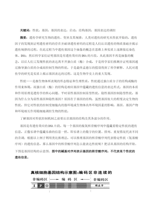 显性基因隐性基因和基因表达调控的机制.docx