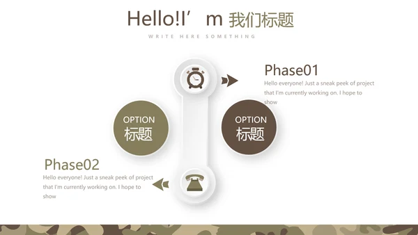 创意迷彩军事部队工作总结动态PPT