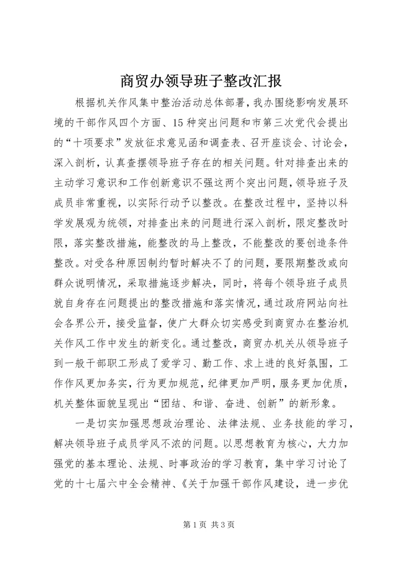 商贸办领导班子整改汇报.docx