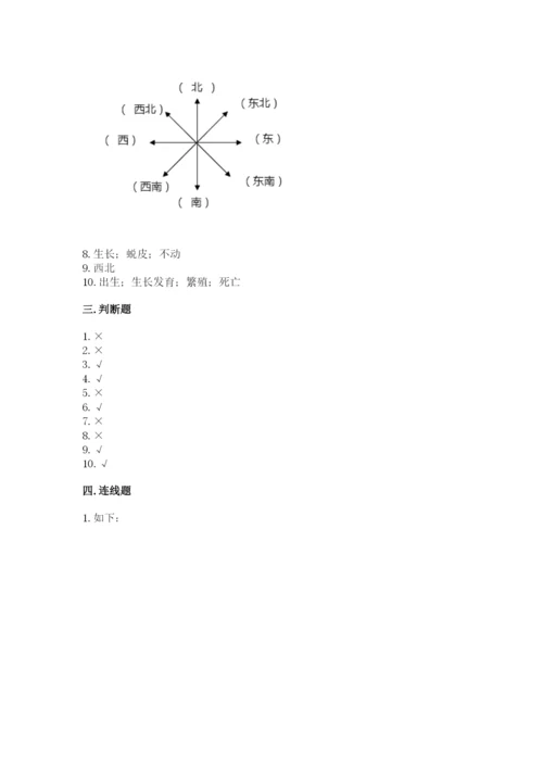 教科版科学三年级下册 期末测试卷附答案（实用）.docx