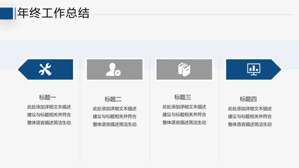 2021年终总结工作计划述职报告潘通蓝商务通用动态PPT模板