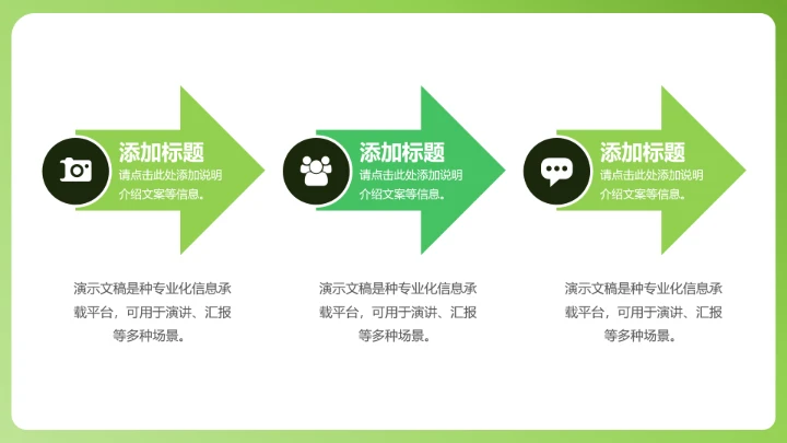 绿色大气工作总结汇报PPT模板