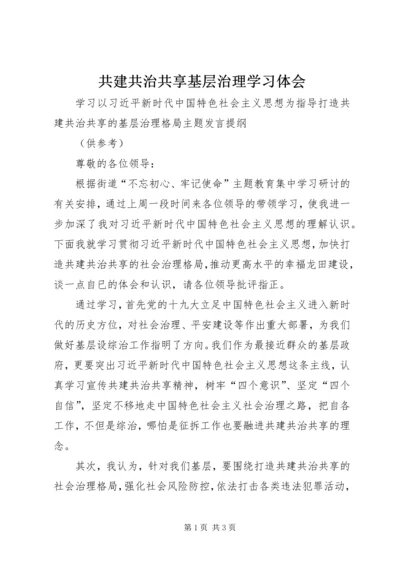 共建共治共享基层治理学习体会.docx