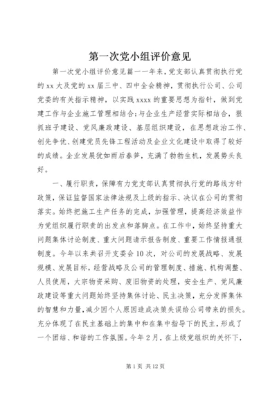第一次党小组评价意见.docx