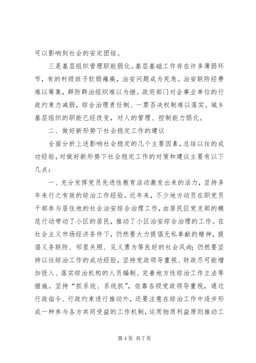 做好新形势下社会稳定工作的思考.docx